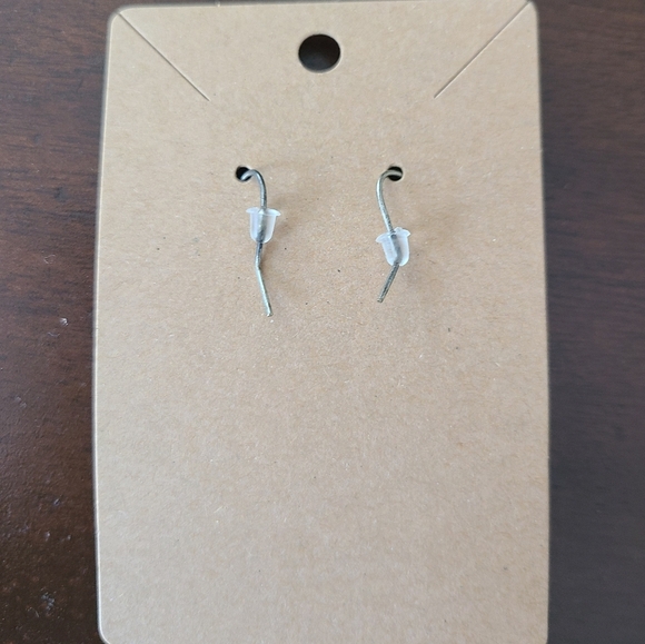 Filigree Silver Tone Drop Earrings - Picture 3 of 3